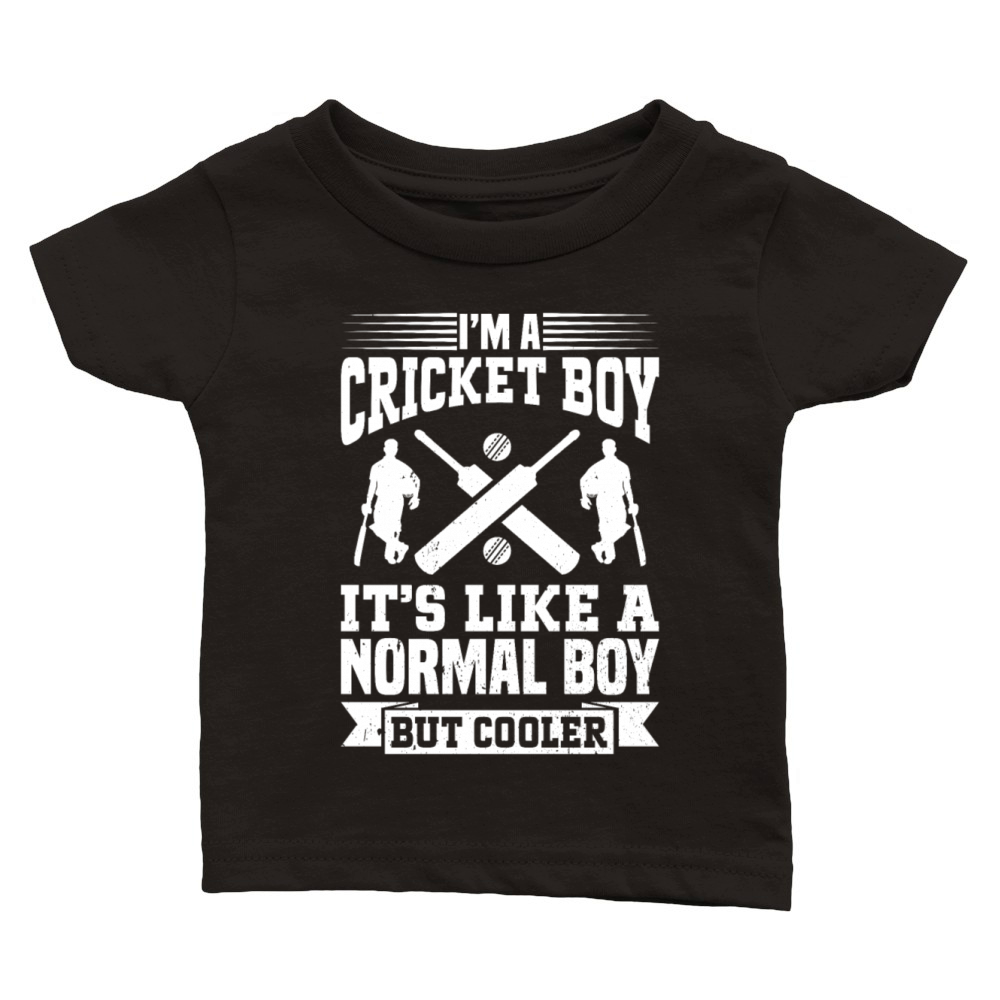Cricket Player Boy - Im A Cricket Boy Classic Baby Crewneck T-shirt