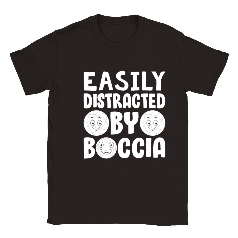 Bocce Ball Player Boccia Player - Easily Distracte Classic Kids Crewneck T-shirt