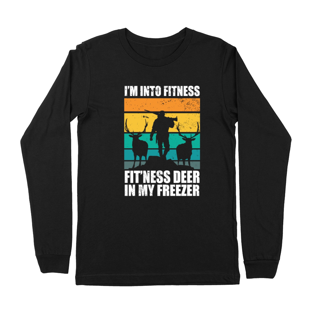 Im Into Fitness Fitness Deer In My Freezer Funny Premium Long Sleeve