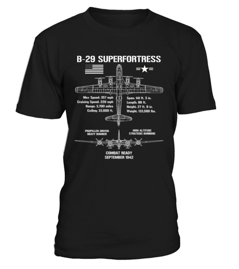 B-29 Superfortress Specs Military Aircraft B29 T-Shirt Unisex