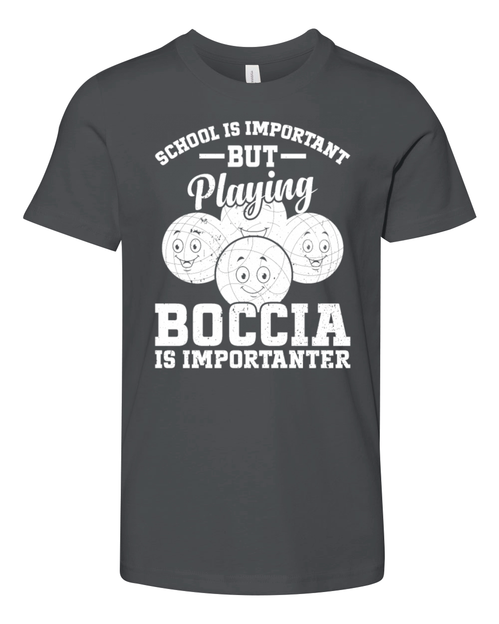 School Is Important But Playing Boccia Is Importan Youth Unisex Jersey Tee