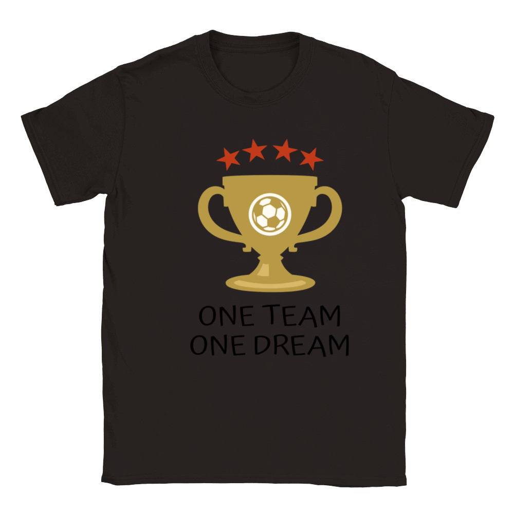 One Team One Dream Motivational Sports Football So Classic Kids Crewneck T-shirt