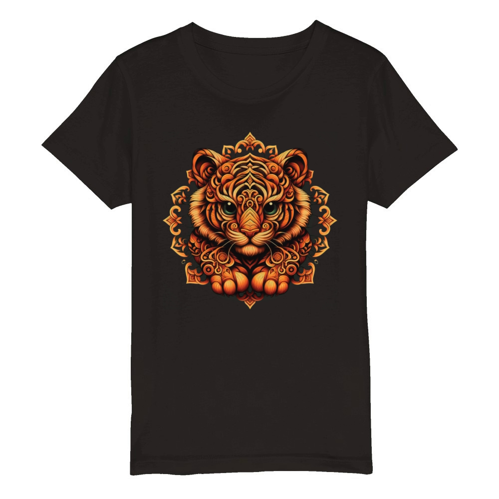 Cute tiny tiger Organic Kids Crewneck T-shirt