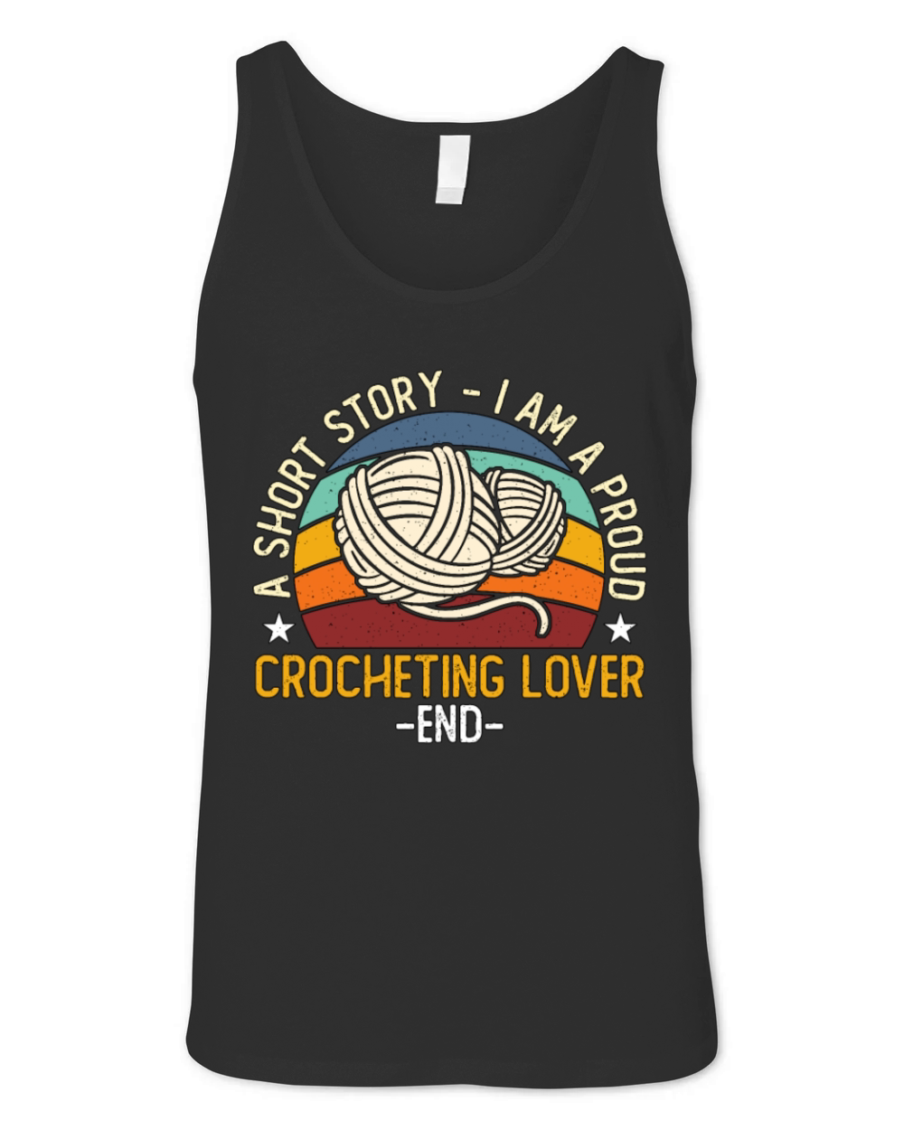 Crocheting Lover A Short Story I Am A Knitter Unisex Jersey Tank