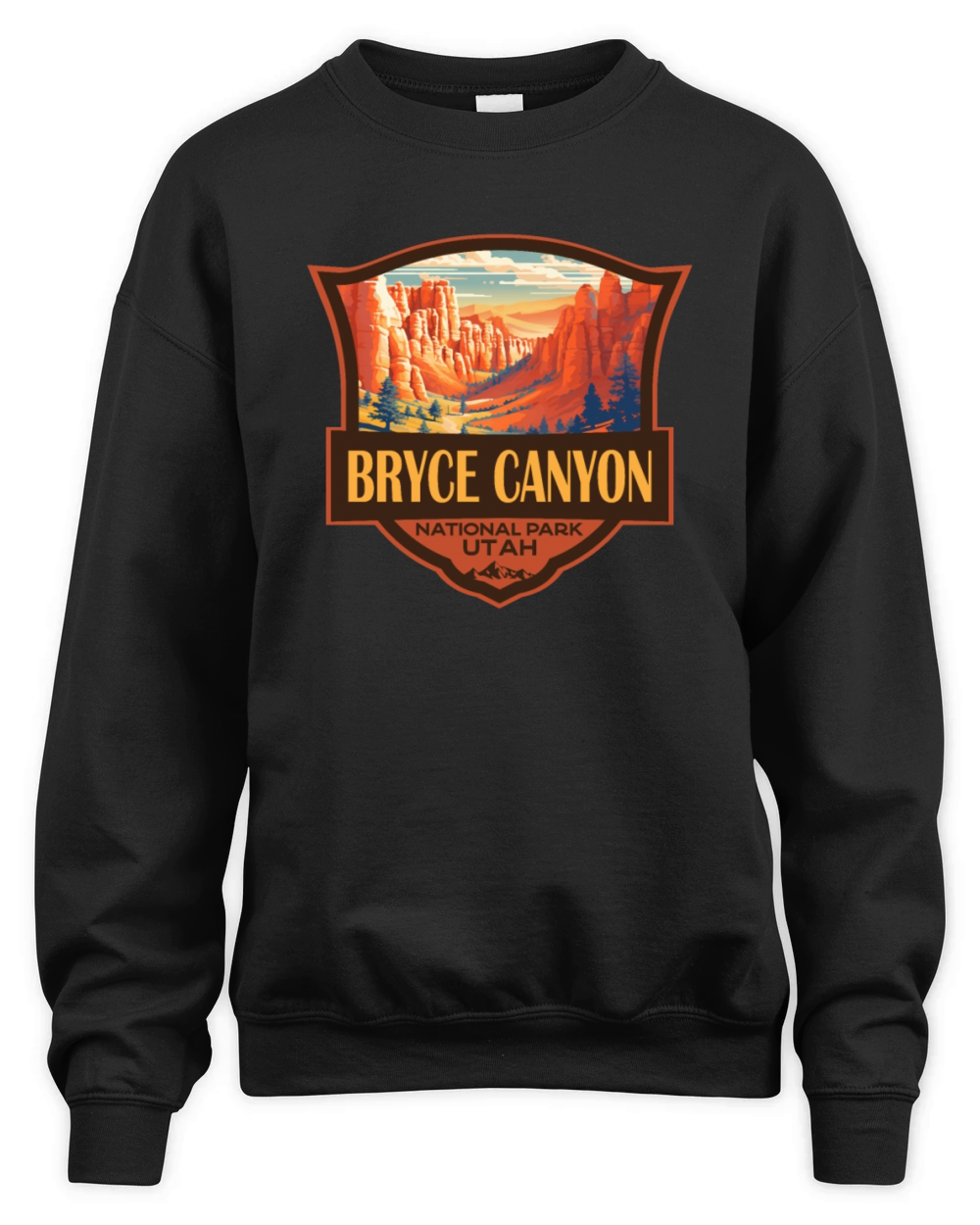 Bryce Canyon National Park Travel Retro Badge Unisex Premium Crewneck Sweatshirt