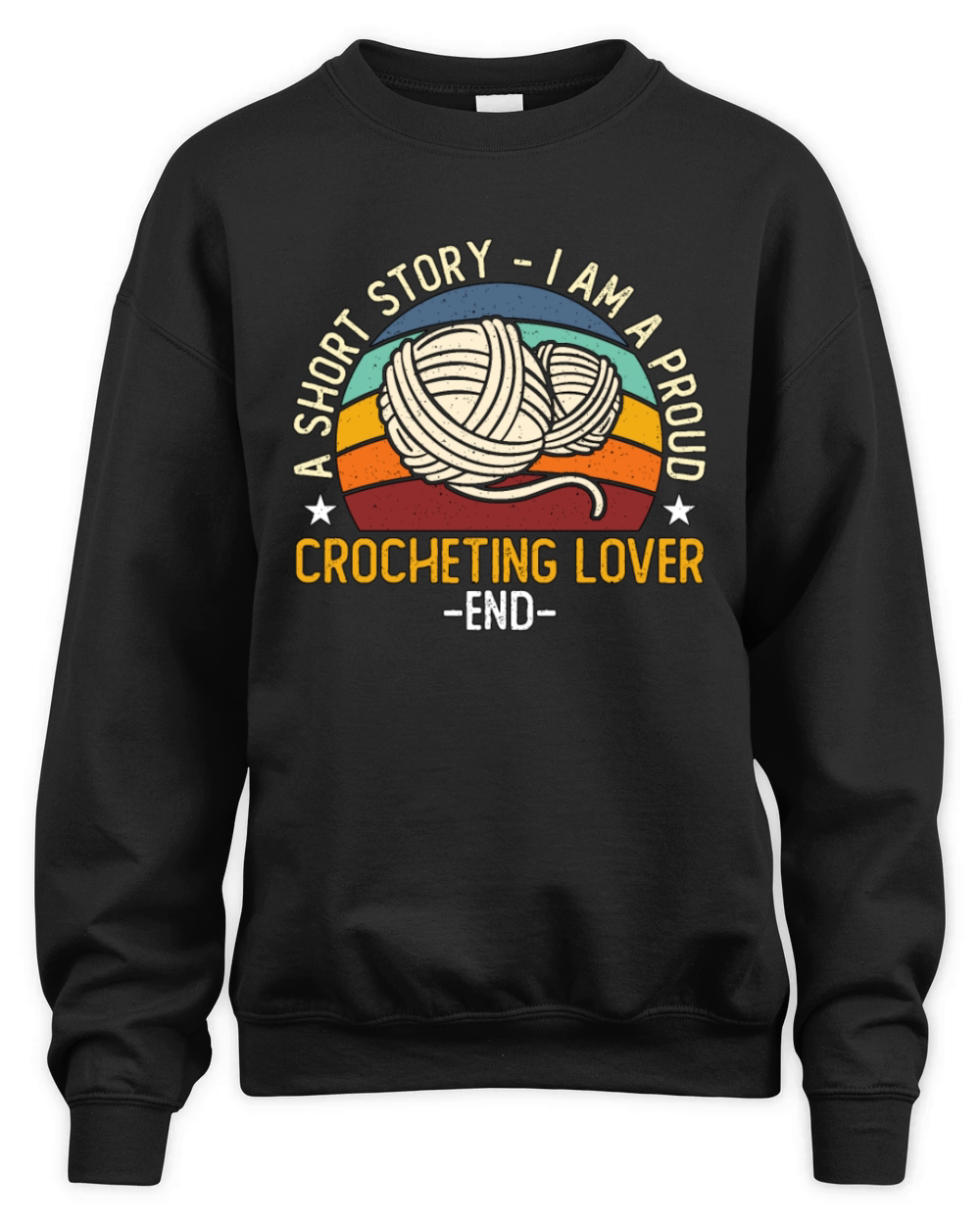 Crocheting Lover A Short Story I Am A Knitter Unisex Premium Crewneck Sweatshirt