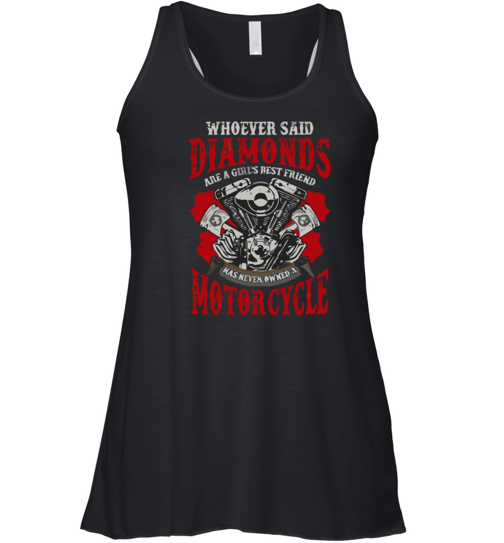 Motorcycle Biker Girl Humor Sayings Women Funny Qu Women's Flowy Tank Top