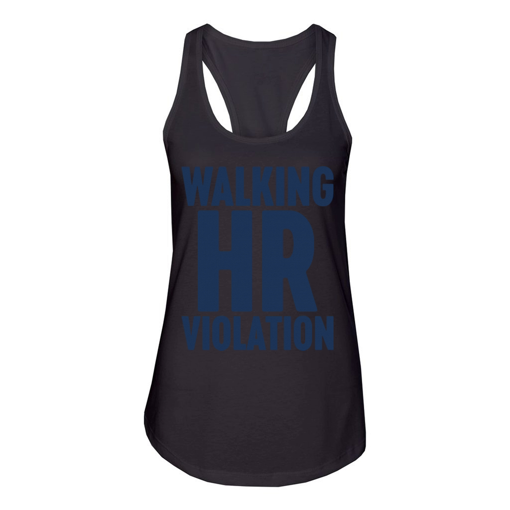 Funny Walking HR Violation Women's Racerback Tank