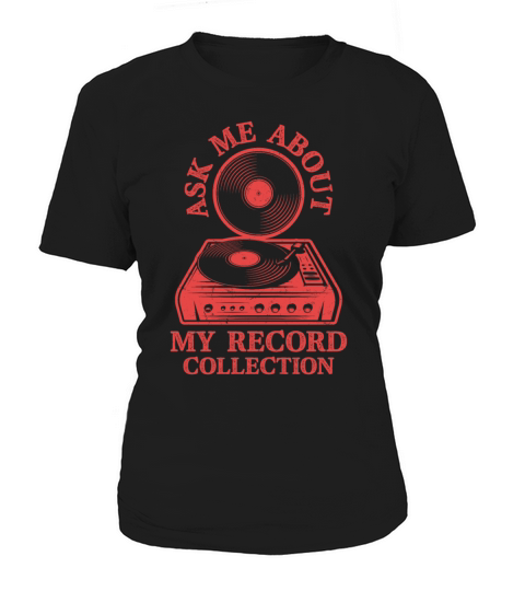 Ask Me About My Record Collection Vinyl Vintage Fa Women's T-Shirt