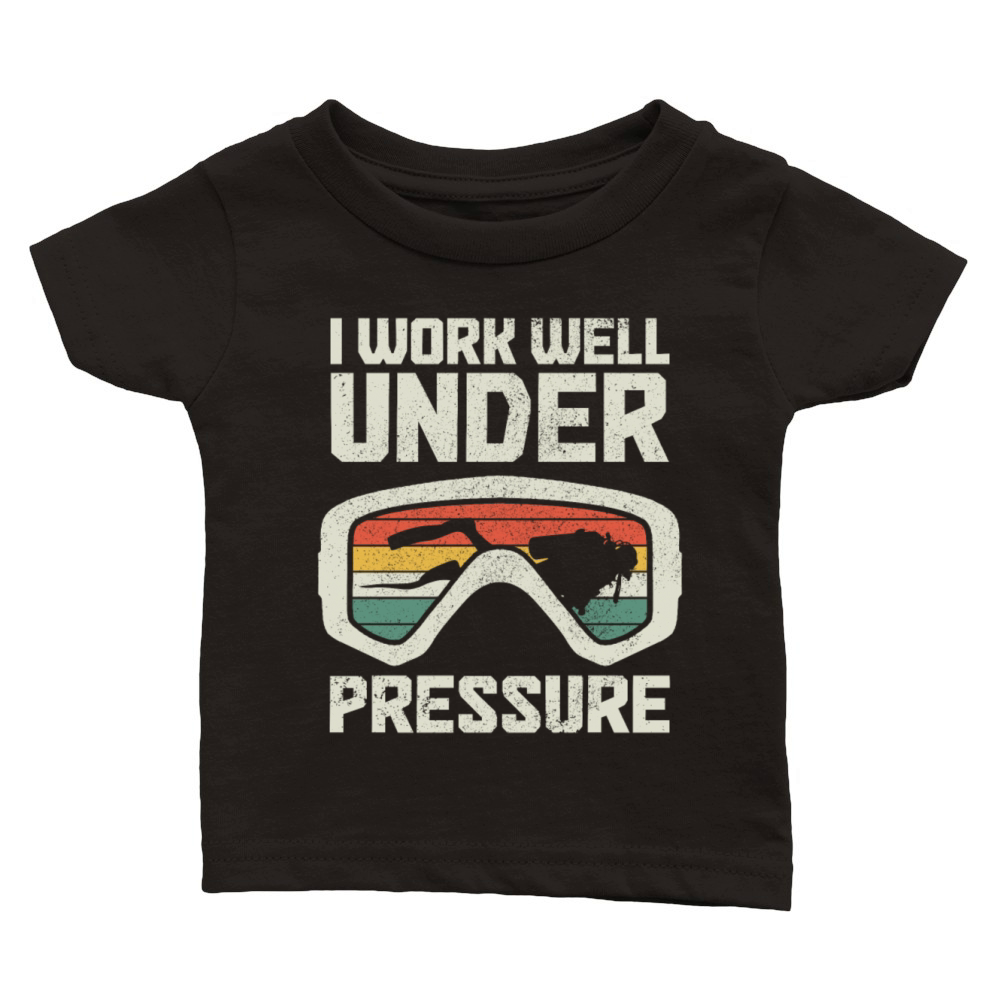 Scuba Diving Funny Vintage Diver Gift Classic Baby Crewneck T-shirt