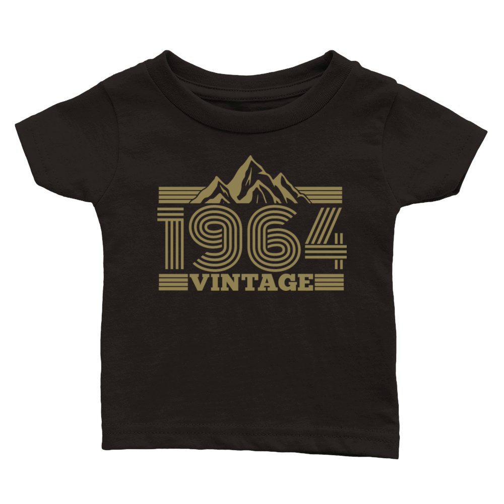 Vintage 1964 Birthday Hiking Mountains Climbing Classic Baby Crewneck T-shirt