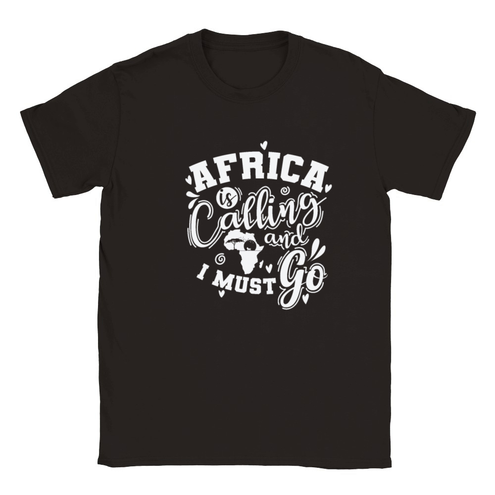 Africa Calling and I must go Continent Classic Kids Crewneck T-shirt
