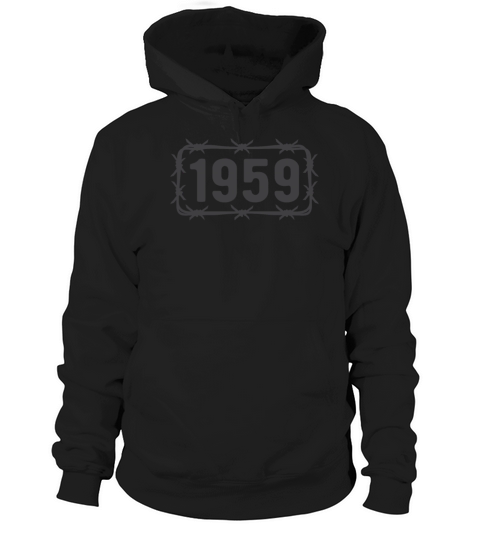 Birthday Vintage 1959 Barbed Wire Hoodie Unisex
