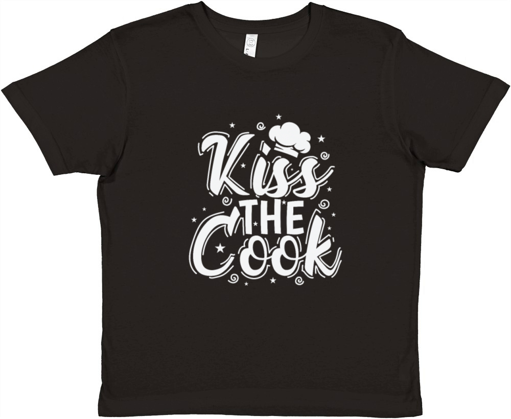 Kiss the Cook Chef Hobby Food Kitchen Premium Kids Crewneck T-shirt