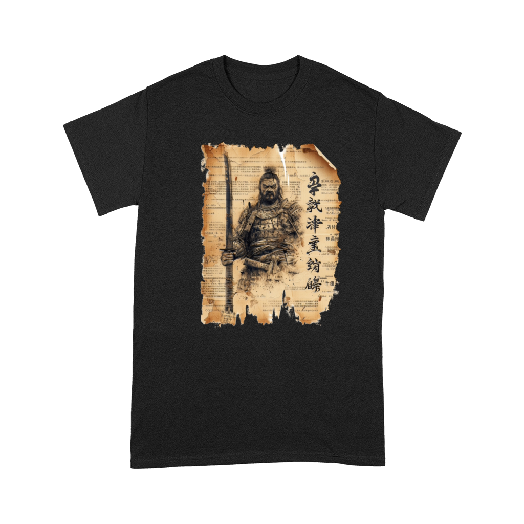 Vintage Papyrus Scroll Japanese Silhouette Samurai Premium T-shirt