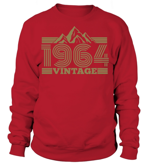 Vintage 1964 Birthday Hiking Mountains Climbing Sweatshirt Unisex