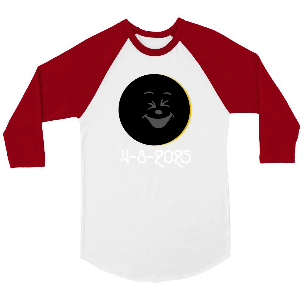 America Totality 04 08 24 Total Solar Unisex ¾ sleeve Raglan T-shirt