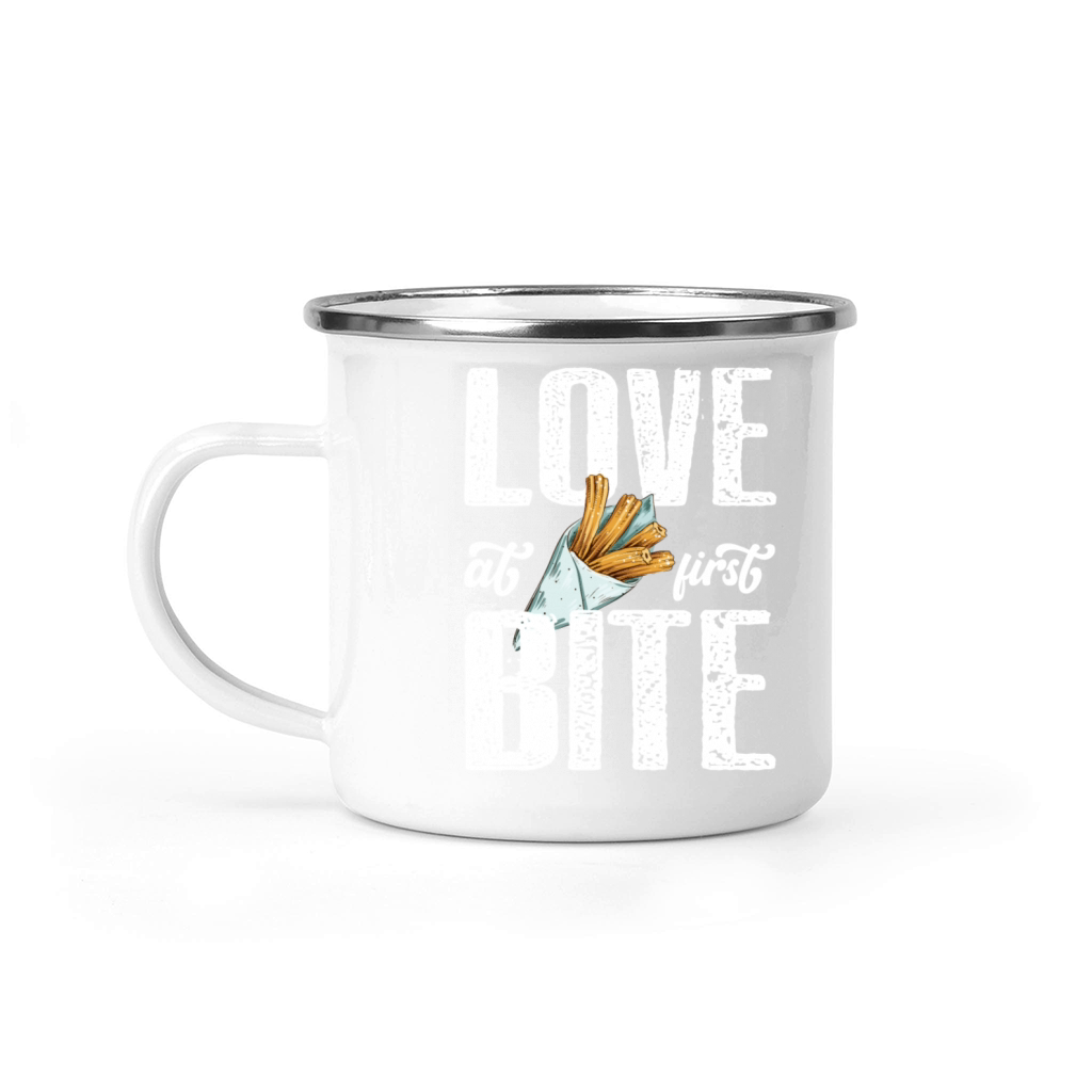 Love at First Bite Mexican Churros Camping Mug