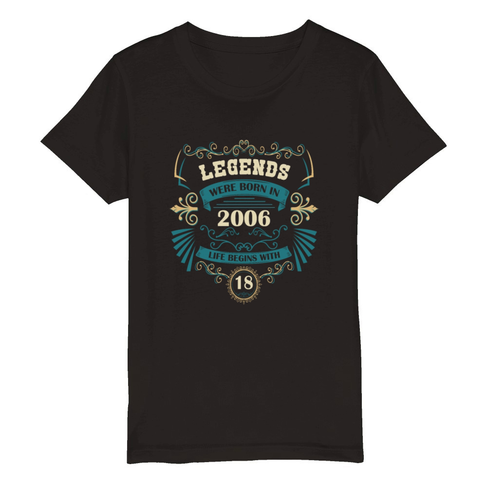 Legends were born in 2006 18th birthday vintage Organic Kids Crewneck T-shirt