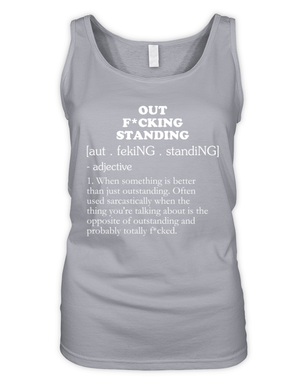 Out Fcking Standing Organic Women's Tank Top