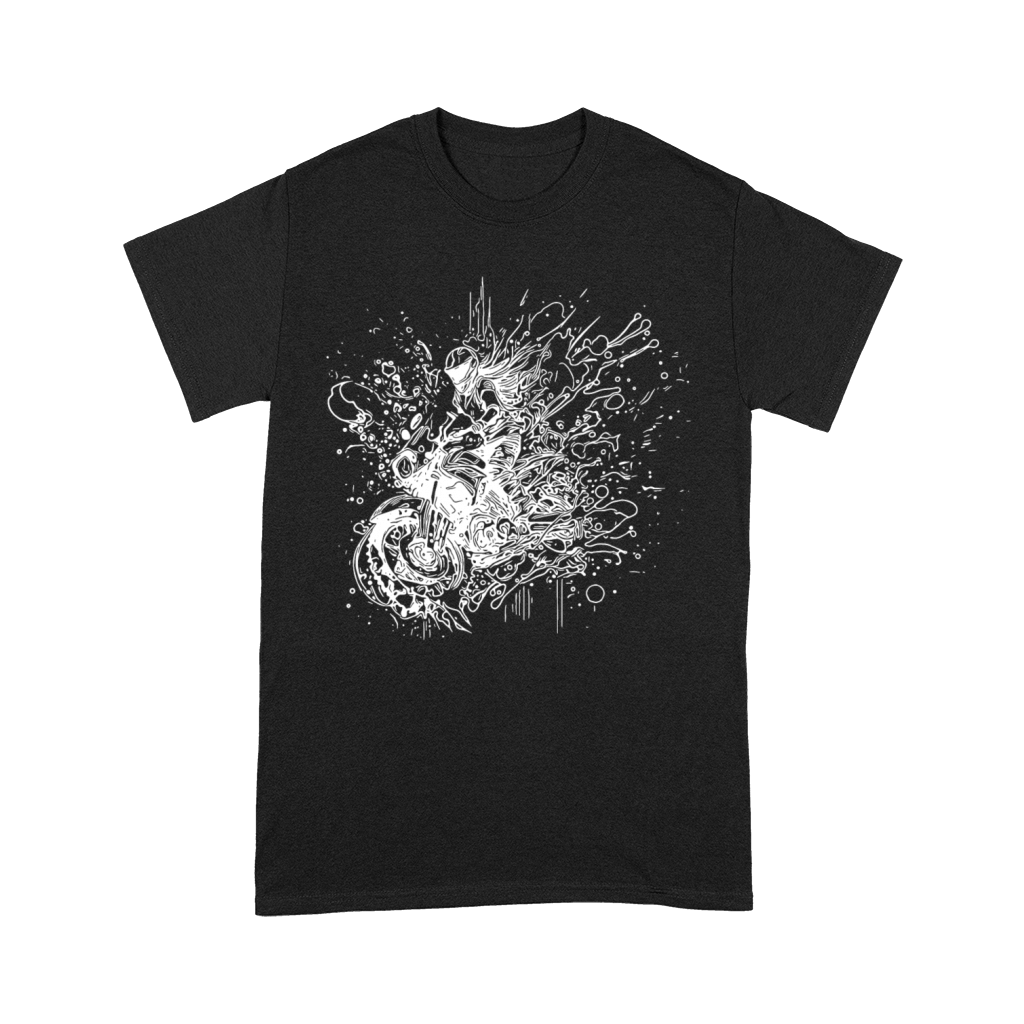 Motorcyclist Bike Splash Style Dream Drawing Premium T-shirt