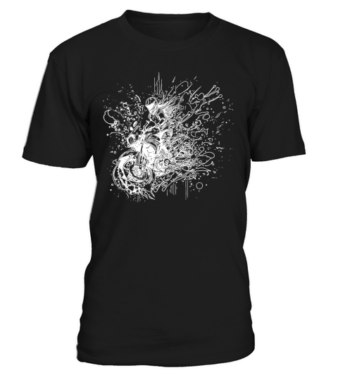 Motorcyclist Bike Splash Style Dream Drawing T-Shirt Unisex