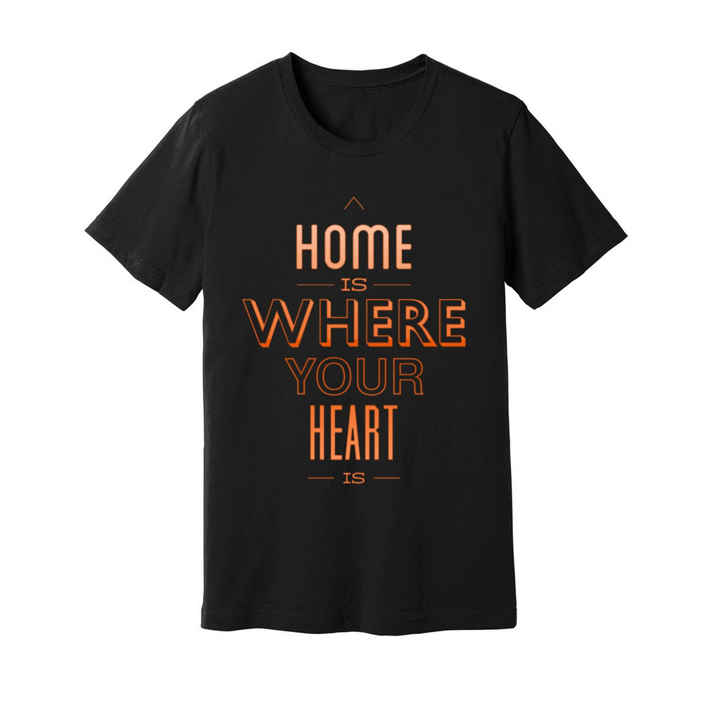 home is whare your heart is Unisex Jersey Tee