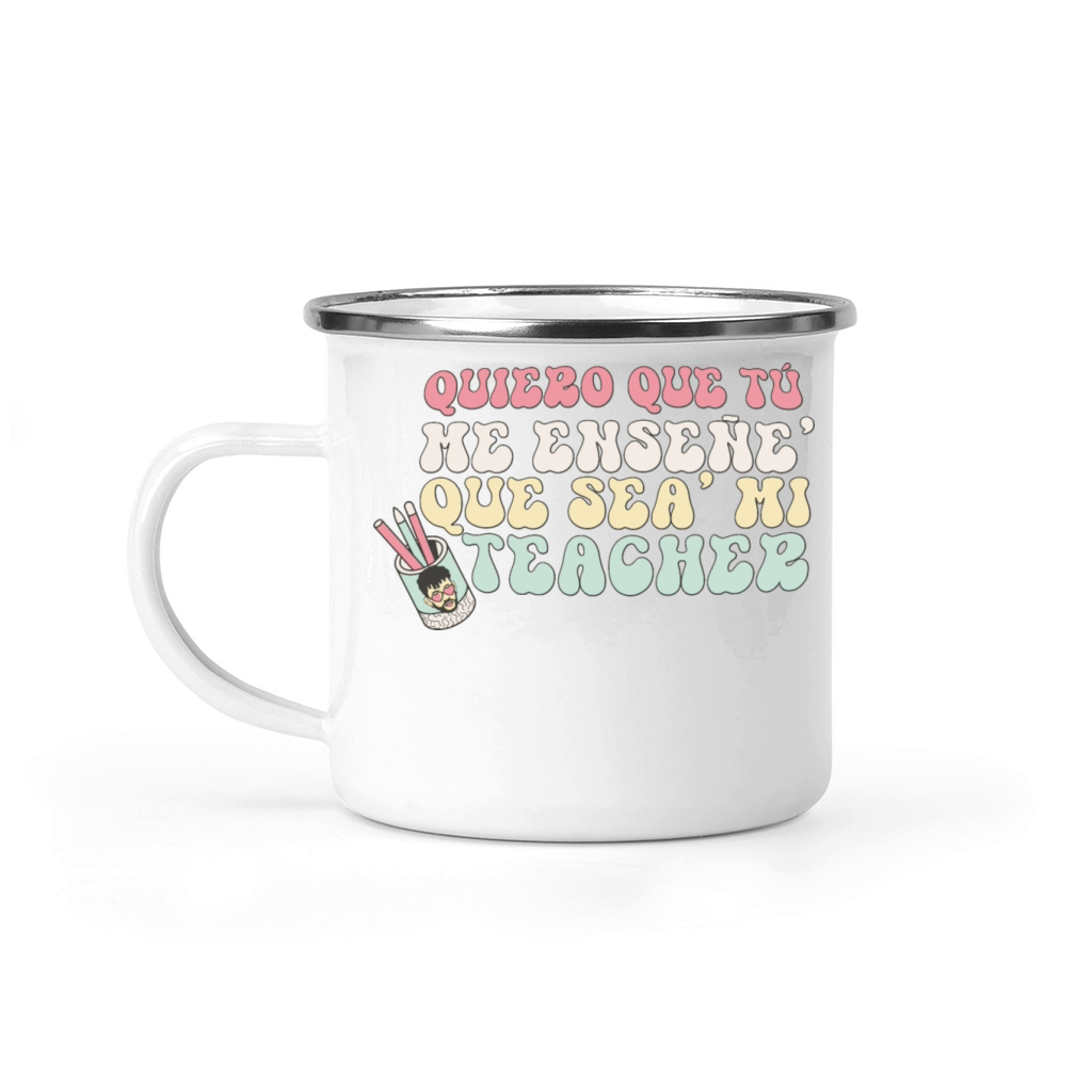 Quiero Que Tu Me Ensene Camping Mug