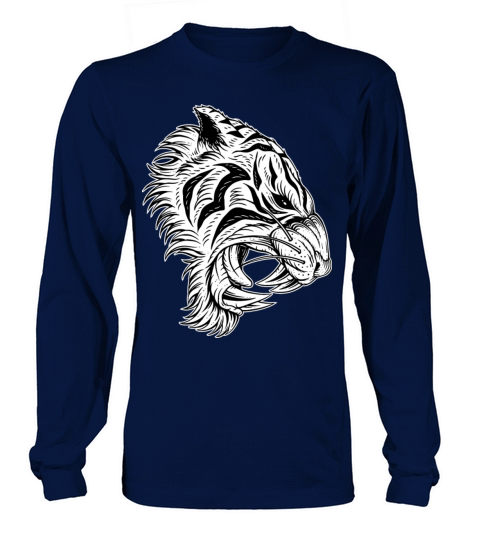 Dark Angry Tiger Head Long sleeved Unisex