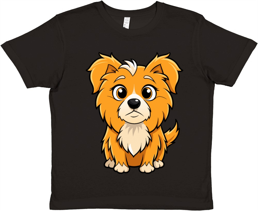 Curious Tibetan Spaniel Digital Art Premium Kids Crewneck T-shirt