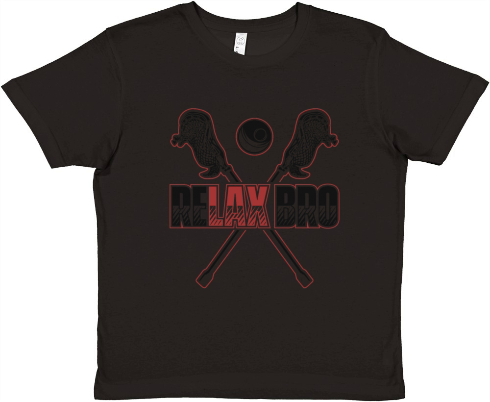 Relax Bro Goalie Lax Legend Fan Mom Professional Premium Kids Crewneck T-shirt