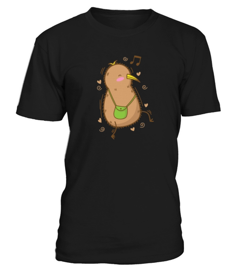 Kiwi Bird listens to Music while walking Fruit T-Shirt Unisex