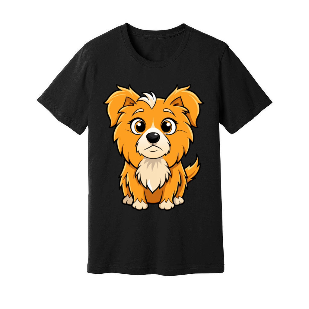 Curious Tibetan Spaniel Digital Art Unisex Jersey Tee