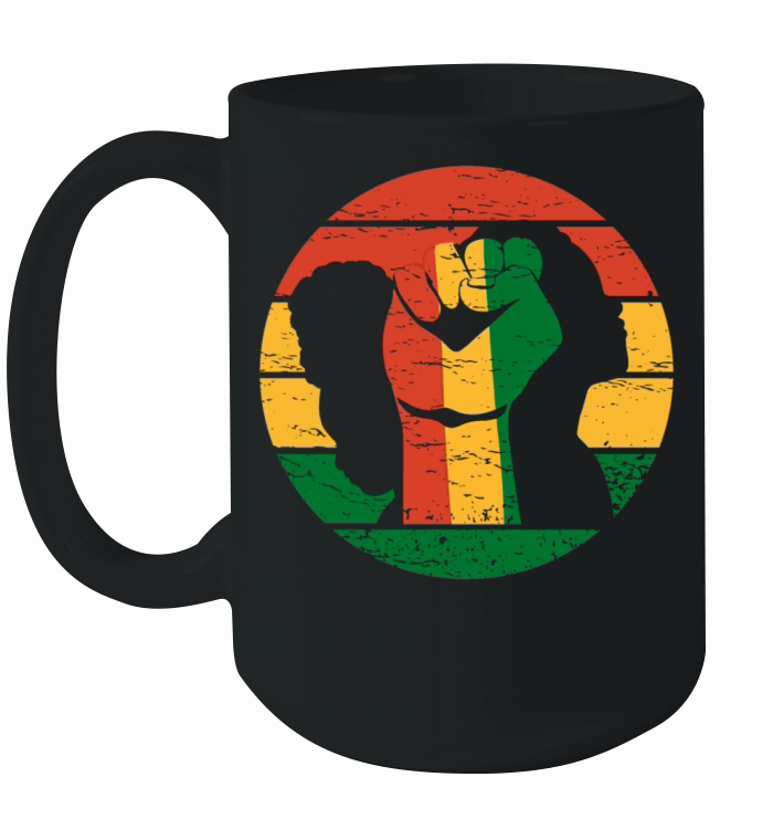 Proud Black African American Black History Retro Ceramic Mug