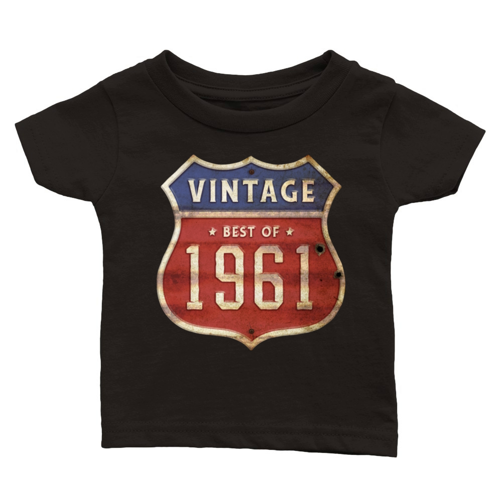 63 Years Old Vintage 1961 Limited Edition 63rd Classic Baby Crewneck T-shirt