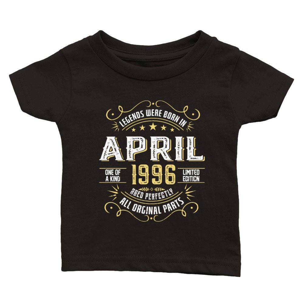 legends were born in April 1996 for 28 Years Old Classic Baby Crewneck T-shirt
