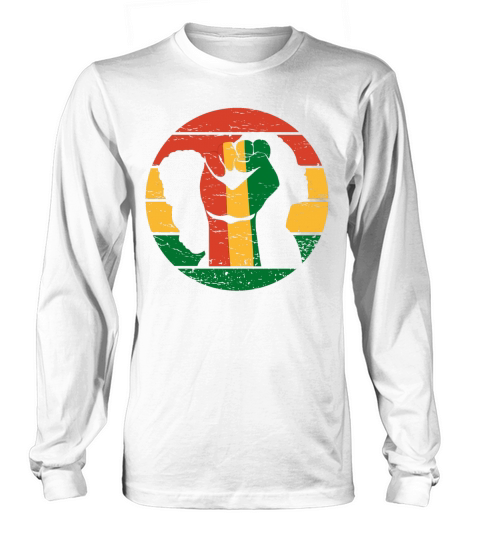 Proud Black African American Black History Retro Long sleeved Unisex