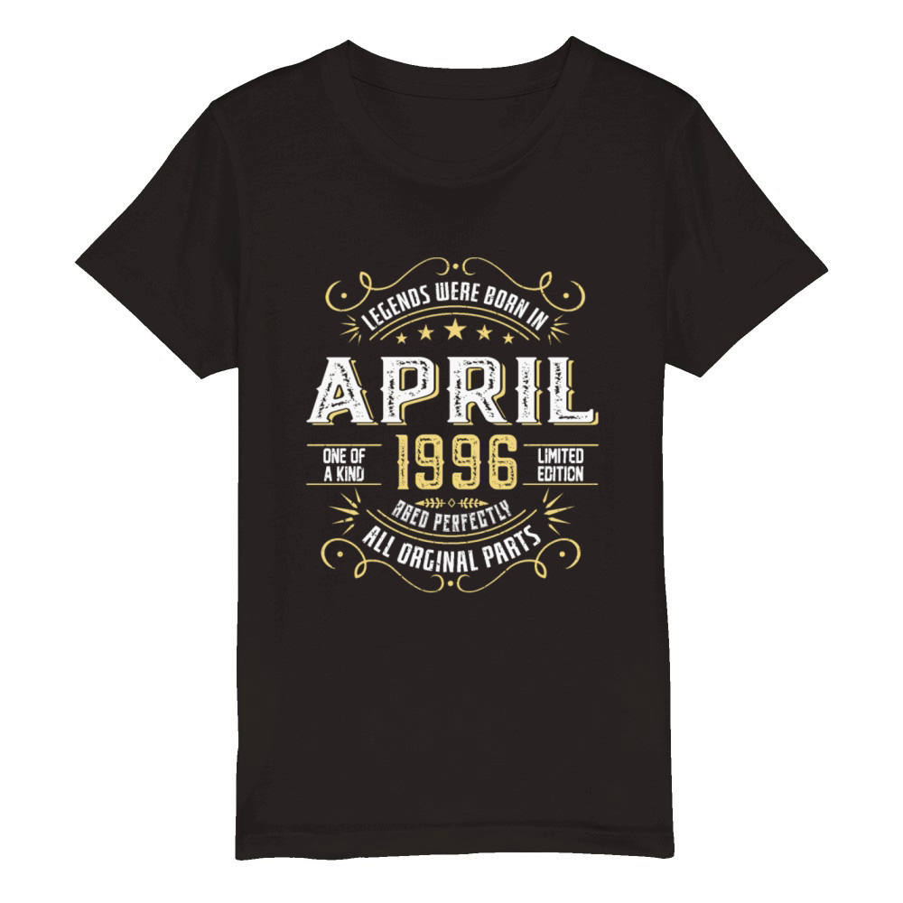 legends were born in April 1996 for 28 Years Old Organic Kids Crewneck T-shirt