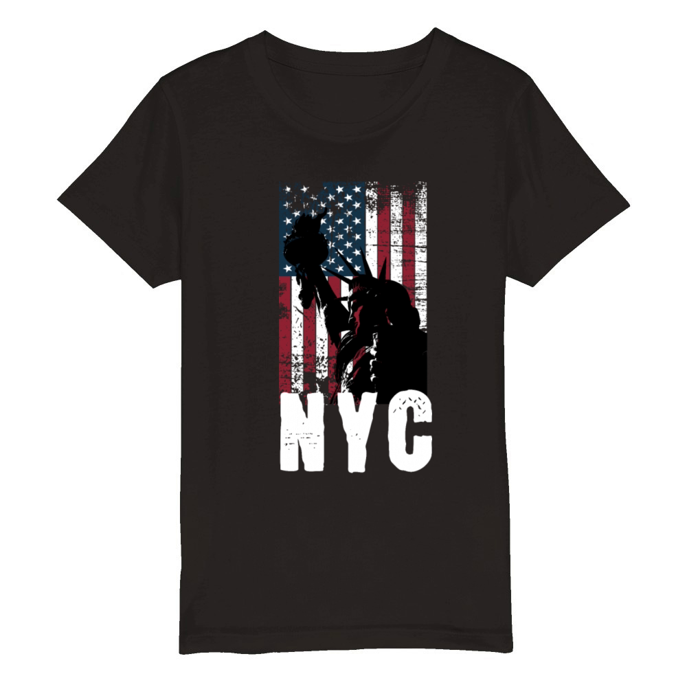 NYC New York City Organic Kids Crewneck T-shirt