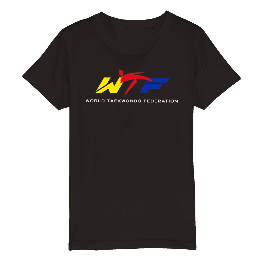 WTF World Taekwondo Federation Organic Kids Crewneck T-shirt