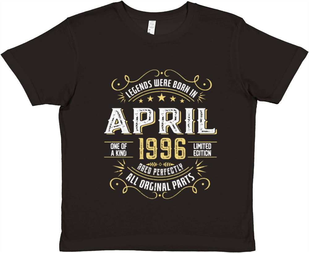 legends were born in April 1996 for 28 Years Old Premium Kids Crewneck T-shirt