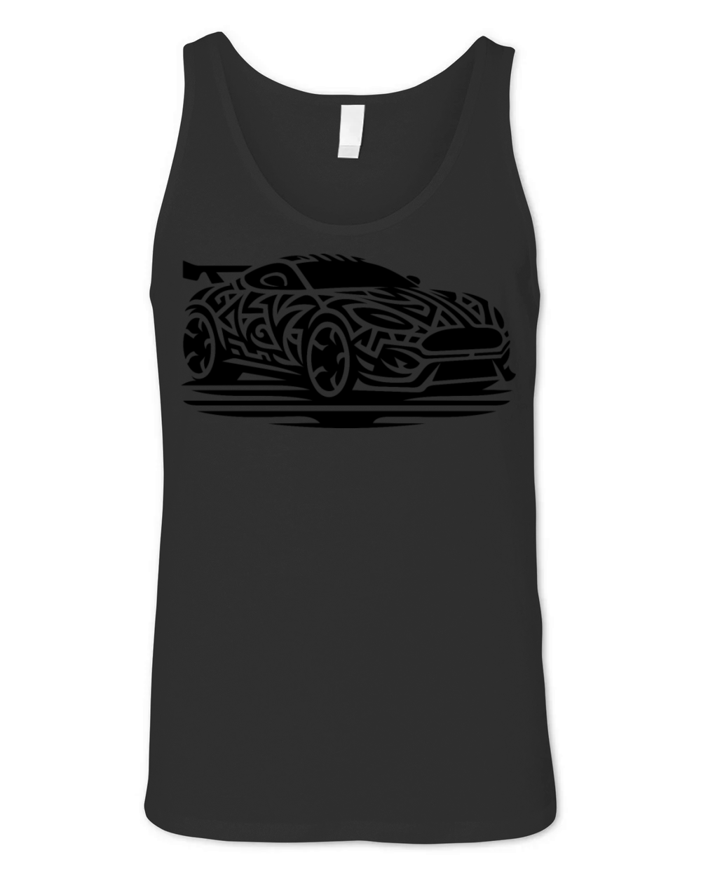 Racy Cool Sports Car In Tribal Tattoo Style Unisex Jersey Tank