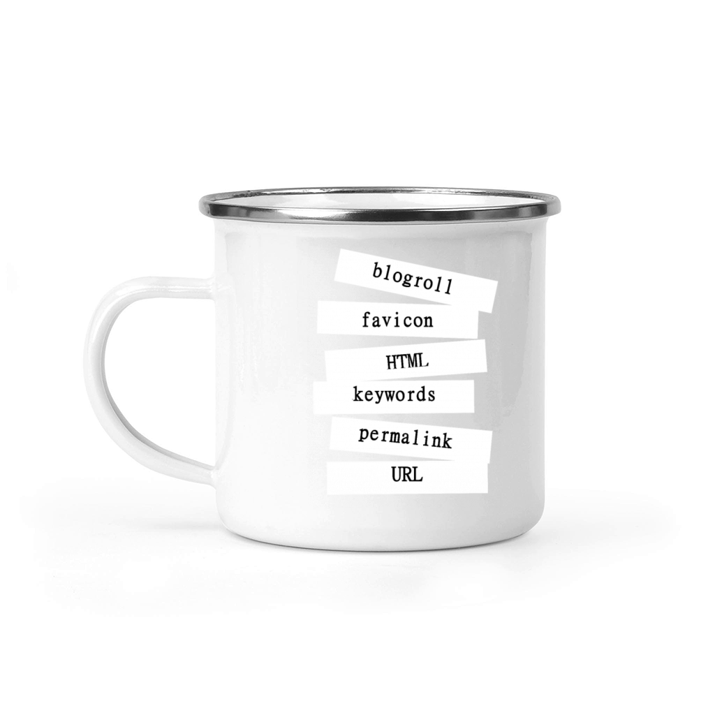 Blogging slang modern stripe design Camping Mug