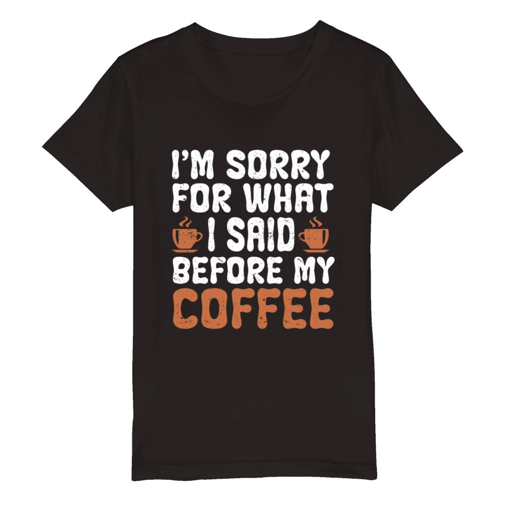 Coffee Maker Barista Coffee Lover Organic Kids Crewneck T-shirt