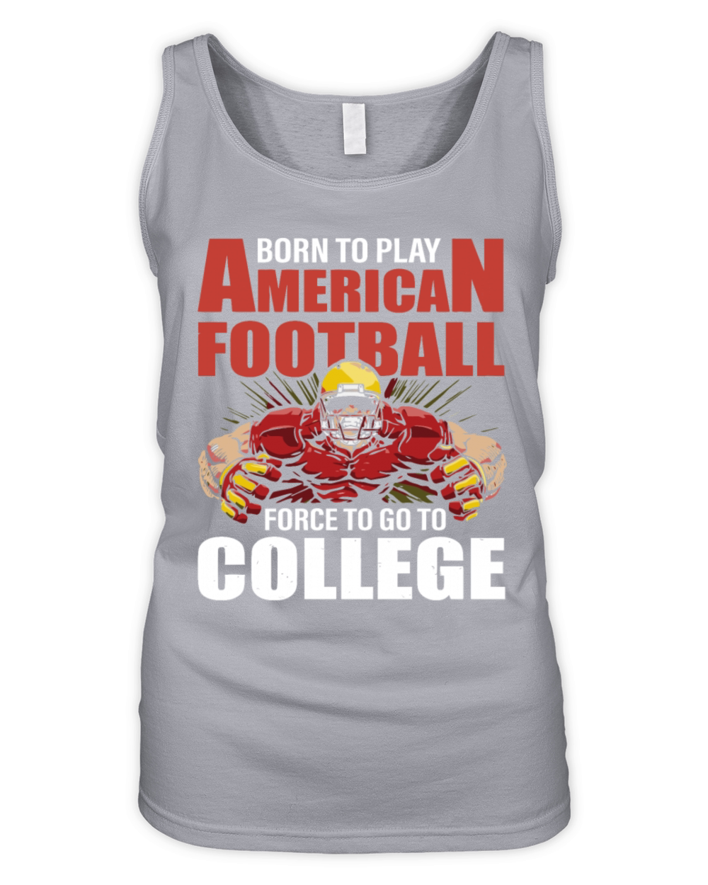 born to play american football force Organic Women's Tank Top
