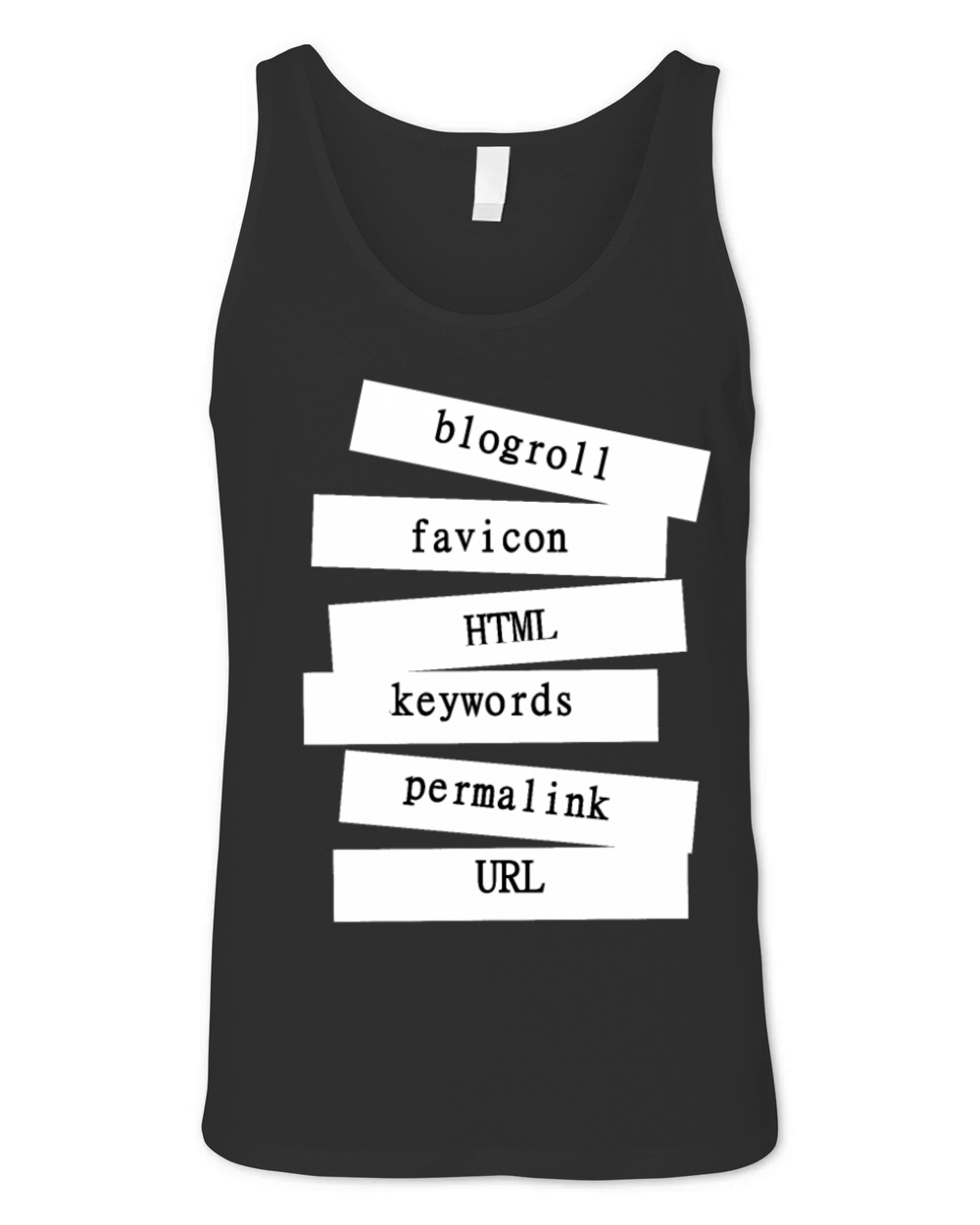 Blogging slang modern stripe design Unisex Jersey Tank