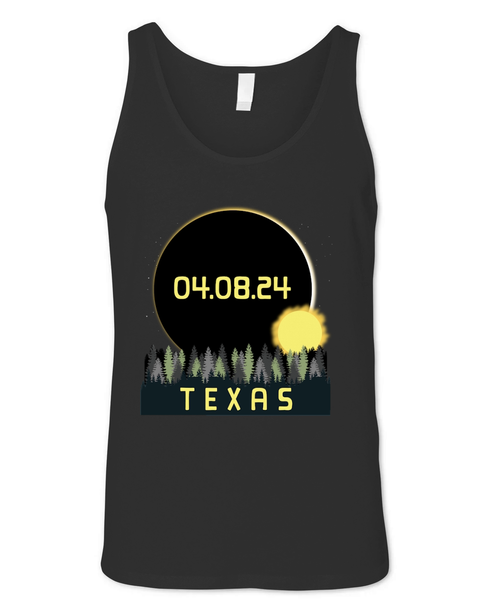 Texas Total Solar Eclipse 2024 Unisex Jersey Tank