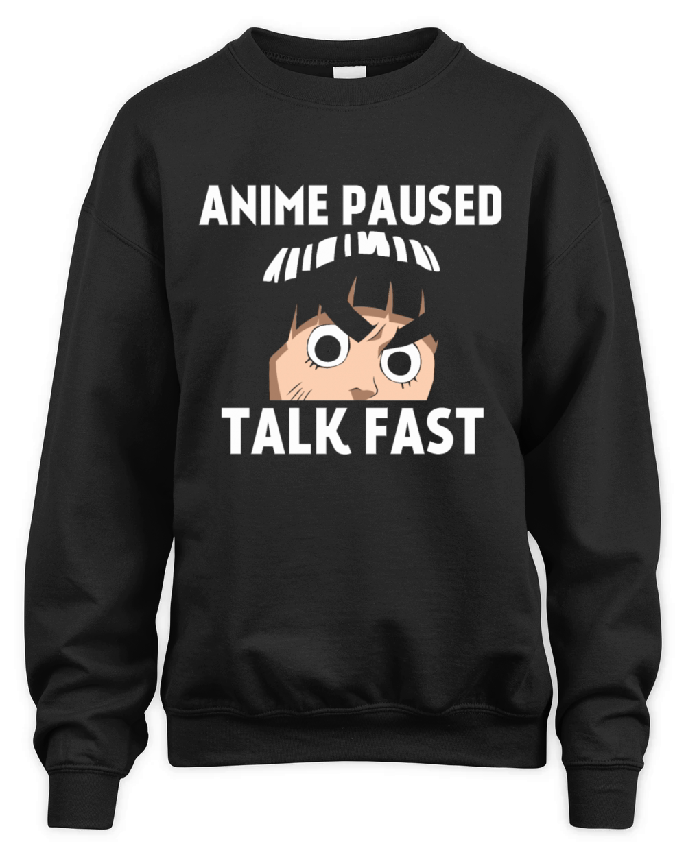 Anime paused talk fast Unisex Premium Crewneck Sweatshirt