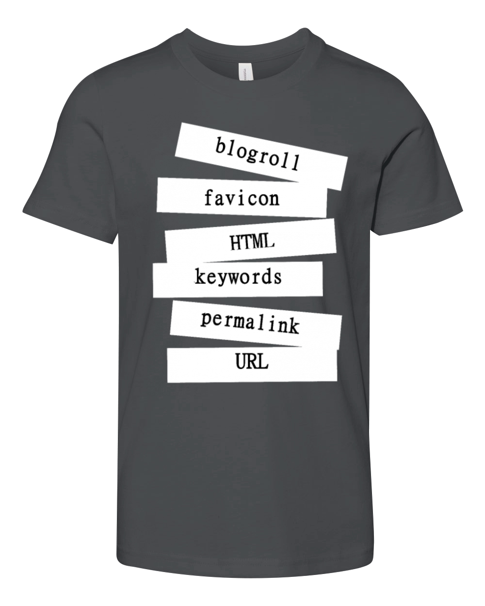 Blogging slang modern stripe design Youth Unisex Jersey Tee