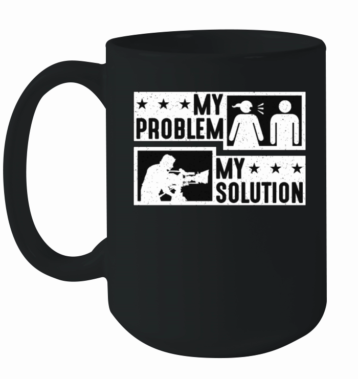 Filmmaker My Problem My Solution Pictogram Dad Mom Ceramic Mug